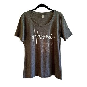 SUN INTERNATIONAL, HAWAII, GREY SHORT SLEEVE, T-SHIRT. SIZE L